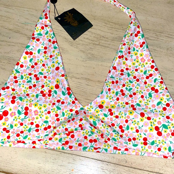 Skatie Other - COPY - COPY - New Skatie Cherry 🍒 Bikini Top Halter Style, 21% Spandex, recycle…